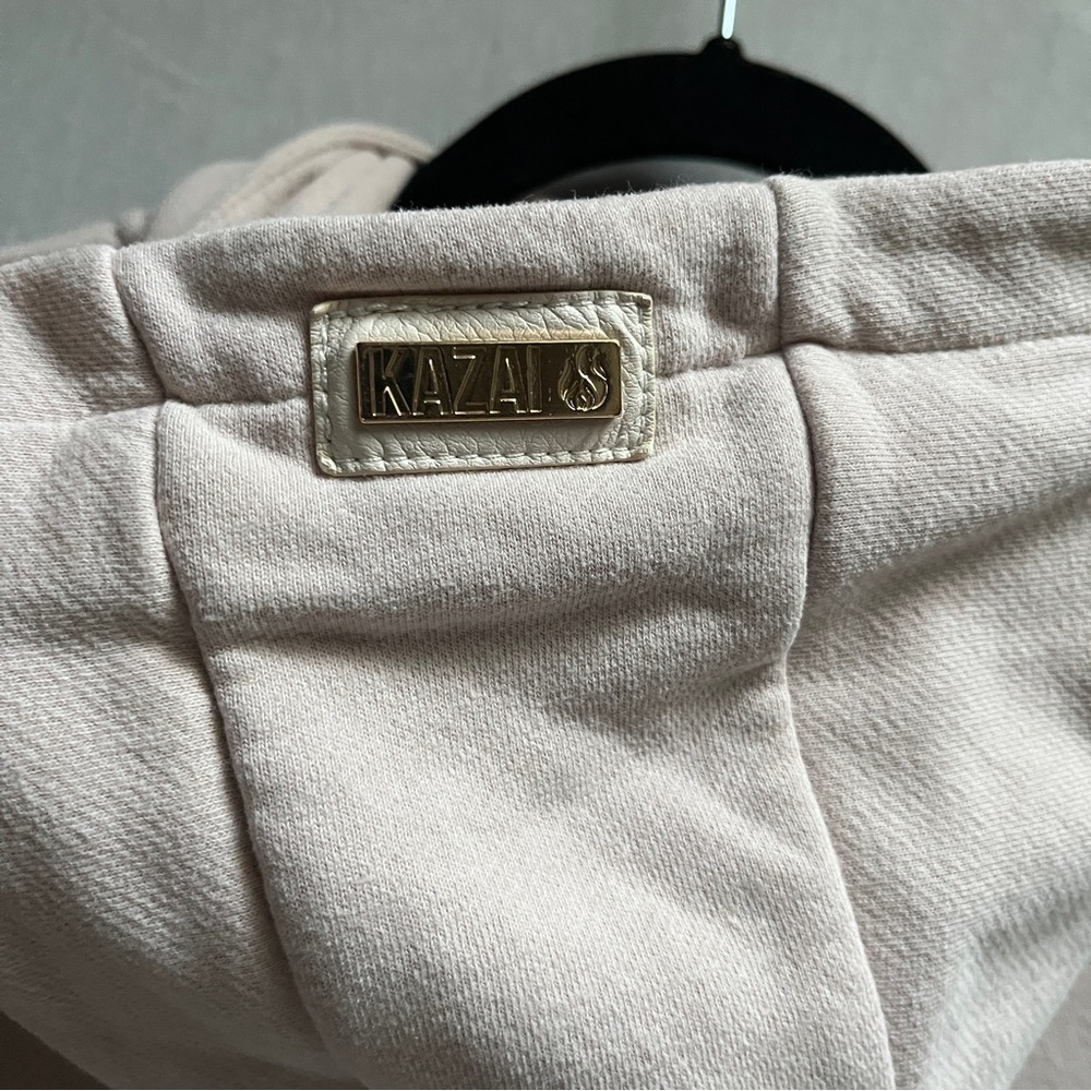KAZAI Paparazzi Half Zip Oversize Hoodie XS Beige Streetwear - Picture 5 of 11